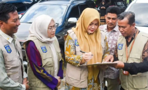 Wakil Gubernur NTB Indah Dhamayanti Putri, usai melepas tim inventaris aset milik daerah. (Fen/Ist)