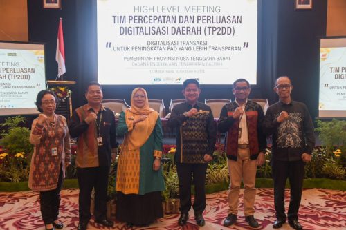 Pj Gubernur NTB Hassanudin pada acara High Level Meeting Tim Percepatan dan Perluasan Digitalisasi Daerah (TP2D) di Hotel Lombok Raya, Mataram, Kamis 10 Oktober 2024.