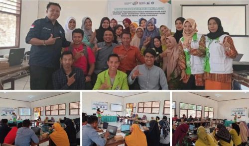 Suasana pelatihan pengembangan media interaktif di SMPN 1 Soromandi. (Iba)
