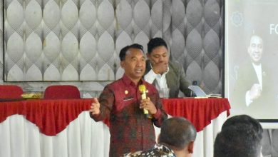 Kepala Dinas Kominfotik NTB, Najamuddin Amy saat menyampaikan materi pada Focus Group Discussion, Kamis (28/11). (Eks)
