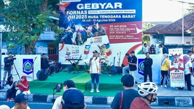 Kepala Diskominfotik NTB Yusron Hadi, saat membuka gebyar FORNAS VIII NTB 2025 (Fen/Ist)