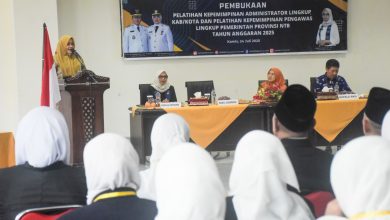 Wakil Gubernur NTB Indah Dhamayanti Putri, saat menghadiri pembukaan kegiatan Diklat PKP dan PKA di Wisma Tambora. (Fen/Ist)