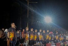 Gubernur NTB Lalu Muhamad Iqbal, bersama Menteri Koordinator Bidang Infrastruktur Dan Pembangunan Kewilayahan Agus Harimurti Yudhoyono (AHY), dan sejumlah menteri, saat menghadiri Opening Ceremony FORNAS VIII NTB. (Fen)