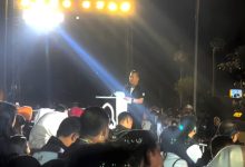 Gubernur NTB Lalu Muhamad Iqbal, saat memberikan sambutan dalam acara opening Ceremony FORNAS VIII NTB. (Fen)