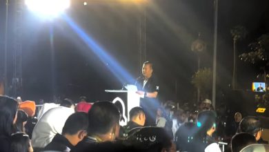 Gubernur NTB Lalu Muhamad Iqbal, saat memberikan sambutan dalam acara opening Ceremony FORNAS VIII NTB. (Fen)