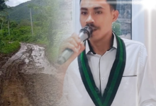 Kondisi jalan lintas Langgudu selatan yang menghubungkan desa monta dan desa-desa pesisir. (Fen/Ist)