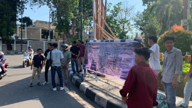 Masa aksi yang tergabung di aliansi pemuda NTB. (Fen/Ist)