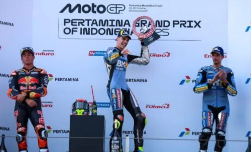 Pemenang ajang motoGP Mandalika Tahun 2025. (Fen/Ist(