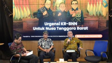 Kepala Bapedda NTB Iswandi (paling kanan) dan Sekdis Pariwisata NTB Mulki (tengah) saat menghadiri Bincang Kamisan, (Fen/Ist)