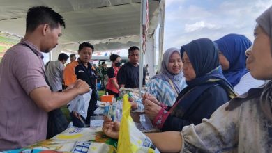 Kondisi kegiatan Gerakan Pangan Murah (GPM) yang digelar Pemerintah Provinsi Nusa Tenggara Barat (NTB).(Fen/Ist)