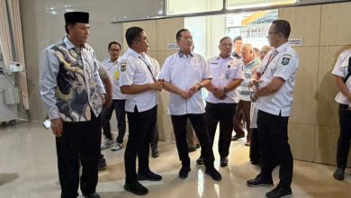 Lalu Muhamad Iqbal, Gubernur NTB saat tinjau langsung RSUD Menambai Abdulkadir Sumbawa besar. (Fen/Ist)