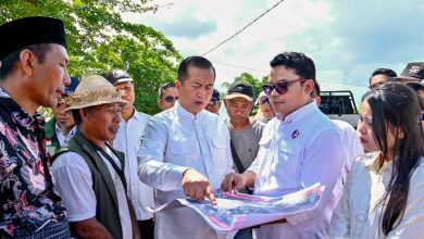 Lalu Muhamad Iqbal, Gubernur NTB, saat meninjau lokasi persiapan program optimalisasi lahan. (Fen/Ist)