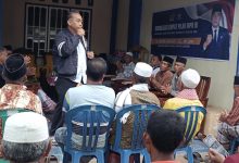 Mori Hanafi sedang menggelar sosialisasi 4 Pilar. (Fend)